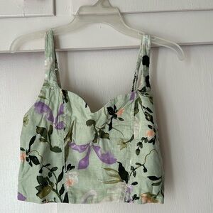 Cropped Sweetheart Neckline Top